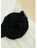 Cap Sleeves Ivory Lace Flower Girl Dress With Black Flower Sash